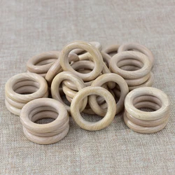 Mabochewing 10pcs 40mm 55mm 70mm 80mm Custom Laser Logo Beech Wood Ring Baby Mobile Bracelet Rattle Toys Making