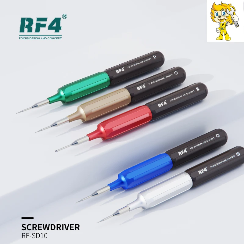 RF4 5 in 1 Mini Precision Screwdriver Super hard Gold Steel Double Bearing Decompression Disassemble Tool for iPhone And Android