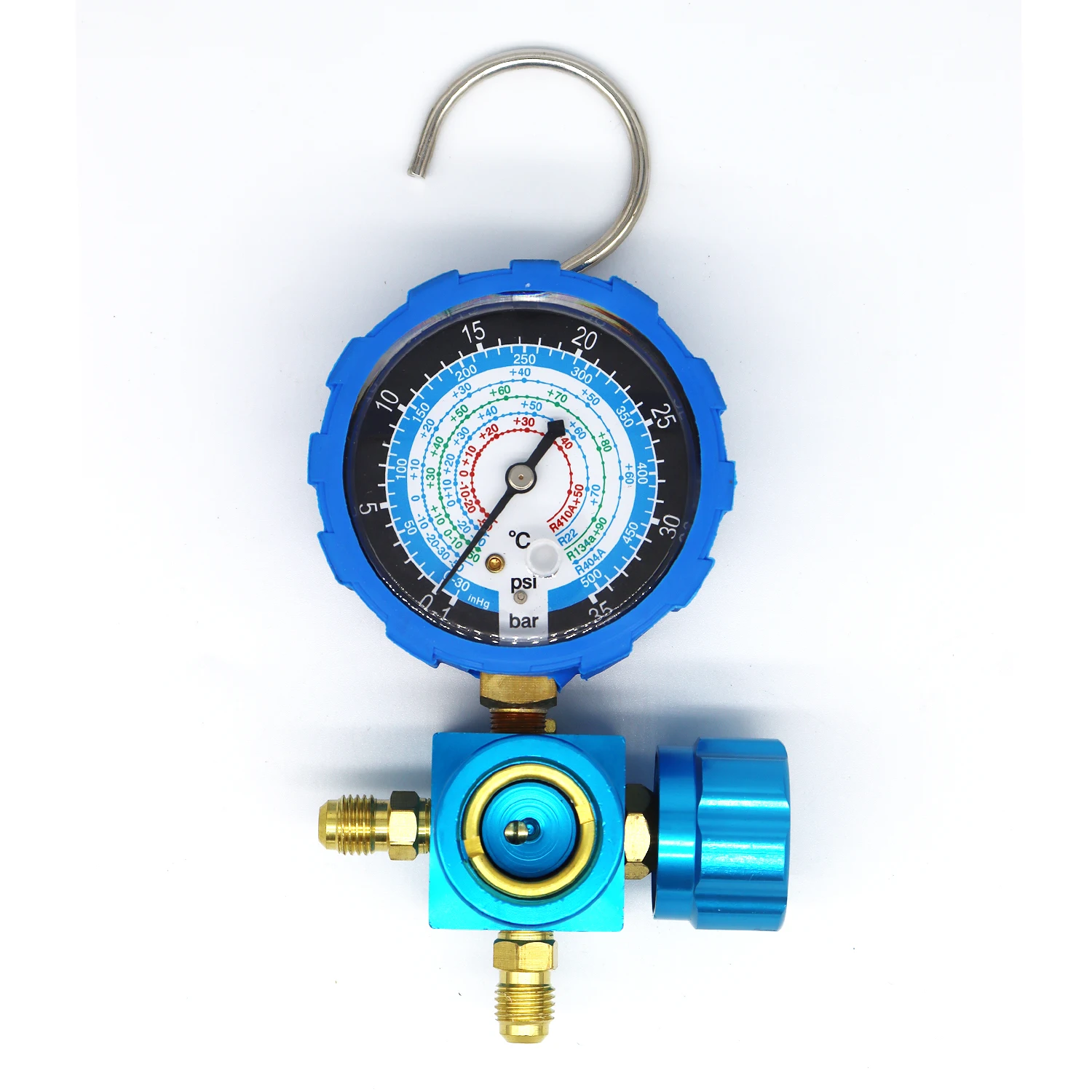 

Manifold Gauge,Air Condition Manifold Gauge Manometer& Valve 500/800psi 35/55kgf/cm2 Fit for R404a R22 R410A R134A