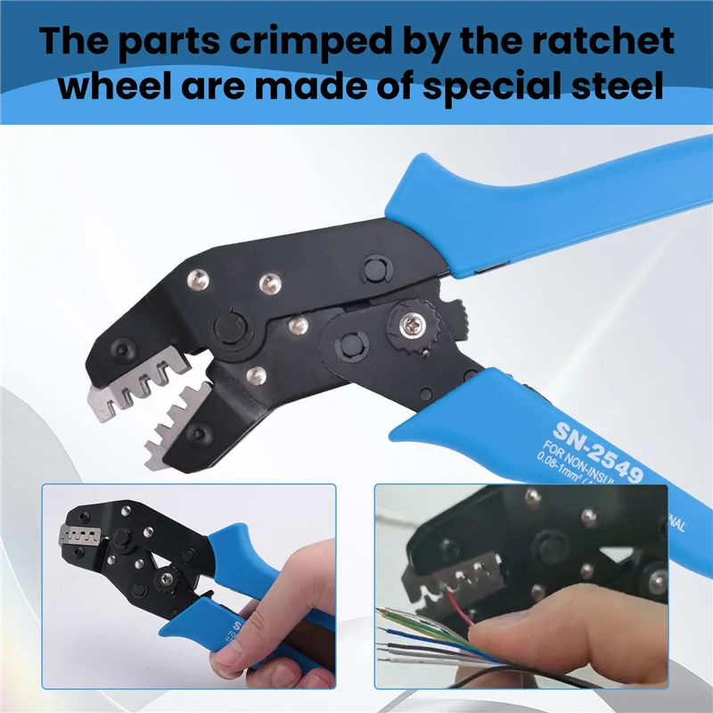 

SN-2549 Self-Adjusting Terminal Cable Crimping Tool Is Suitable For Dupont PH2.0 XH2.54 KF2510 JST Molex D-SUB Terminal