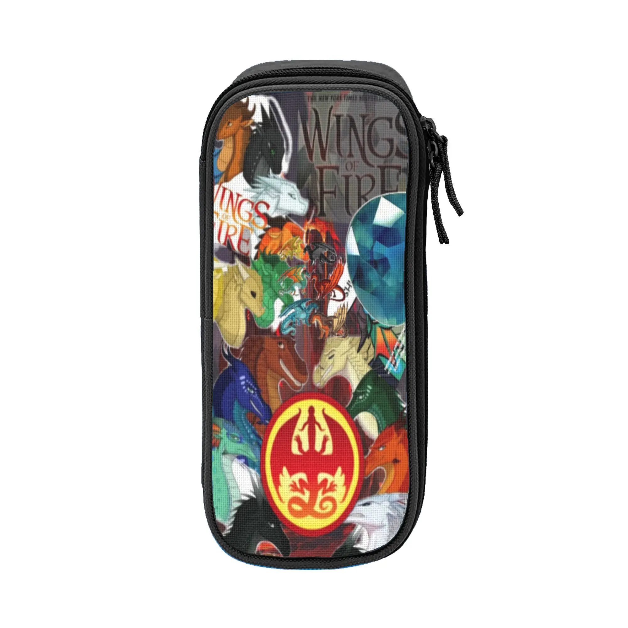 Large Pen Box Wing Of Fire dragon Office Supplies  Double Layer Pencil Case Stationery Girl Make Up Bag Birthday Gift