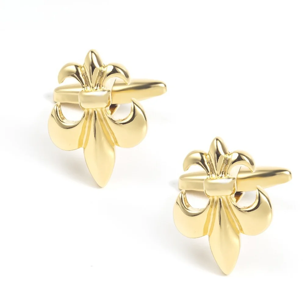 Exquisite Iris-patterned Full Copper Metal Cufflinks Pin Iris Men's Sleeve Button Shirt Suit Jacket Decorative Accessories
