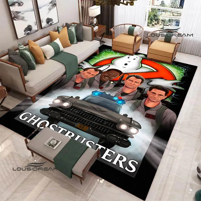 G-Ghostbusters Cartoon printed carpet living room bedroom carpet non-slip door mat photography props area rug birthday gift