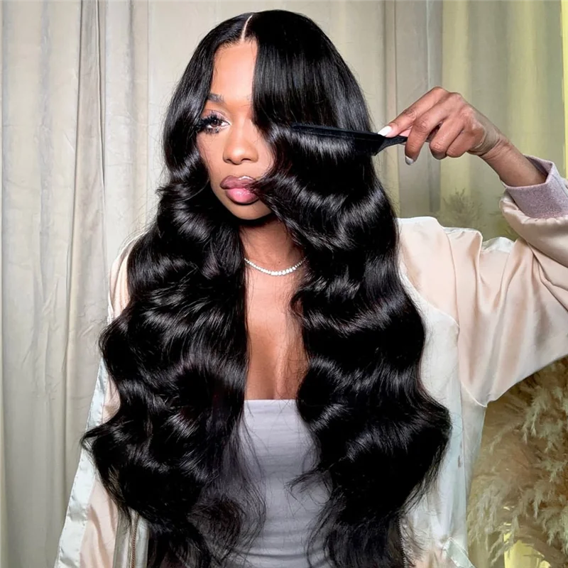 

360 HD Lace Frontal Wig Body Wave Lace Front Wig 13x6 HD Transparent Lace Frontal Wigs 250% Remy Gluess Wigs Human Hair