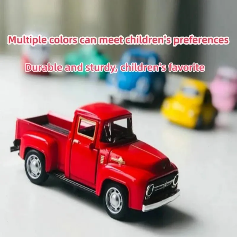 Alloy Car Model Simulation Car Cartoon Cute Children\'s Car Bus Pull Back Toy Car Tabletop Small Decoration Toy