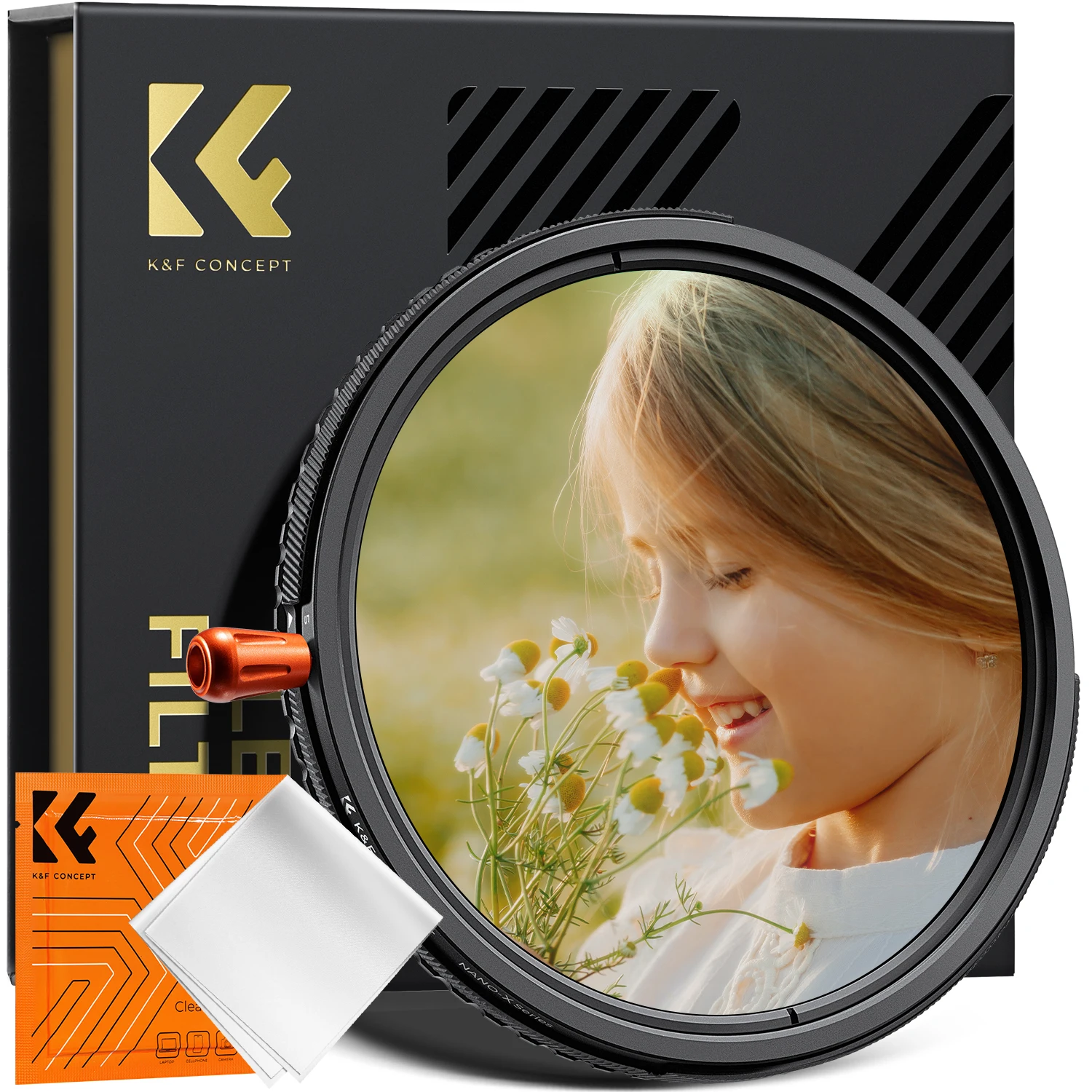 K&F CONCEPT 3 in 1 HD 렌즈 필터 ND2-32 & 원형 편광 필터 CPL&블랙 미스트 1/4 카메라 필터 나노-Xcel 시리즈