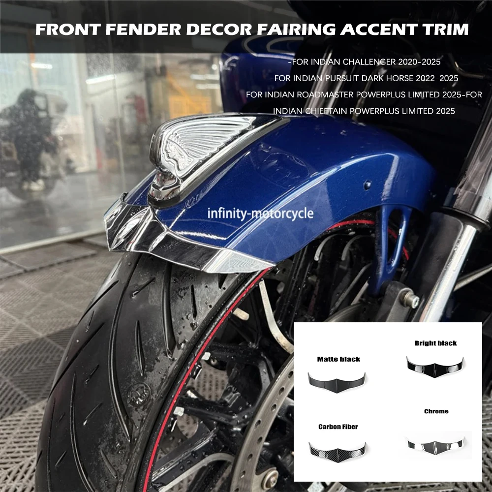 

New Motorcycle Accessories Front Fender Tip Trim Accent Cover For Indian Challenger Dark Horse 2020-2025 2026 Four ColorsDurable