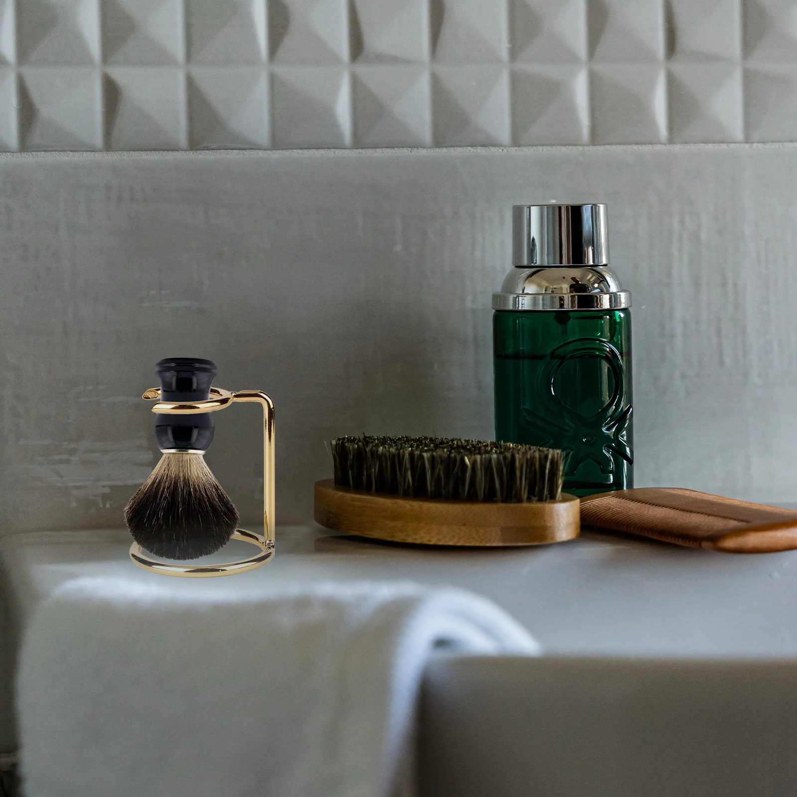 Scheerkwast Stand Scheermes Rack Metalen Houder voor Baard Scheerapparaat Blade Clippers Elektrische Scheerapparaten Mannen Badkamer ganizer Bespaar Ruimte Droog