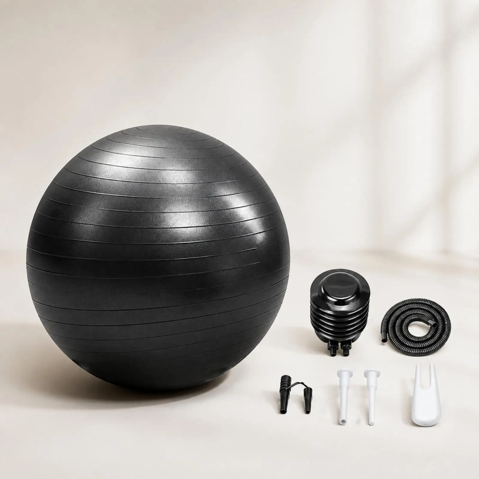 Balance Exercise Ball 65cm Inflatable PVC Yoga Ball with Pump Textured Grip for Pilates Flexibility Strength Training