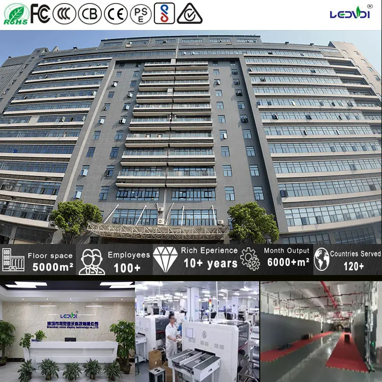 P4 داخلي/خارجي تأجير شاشة عرض LED خزانة جدار الفيديو للمرحلة #6