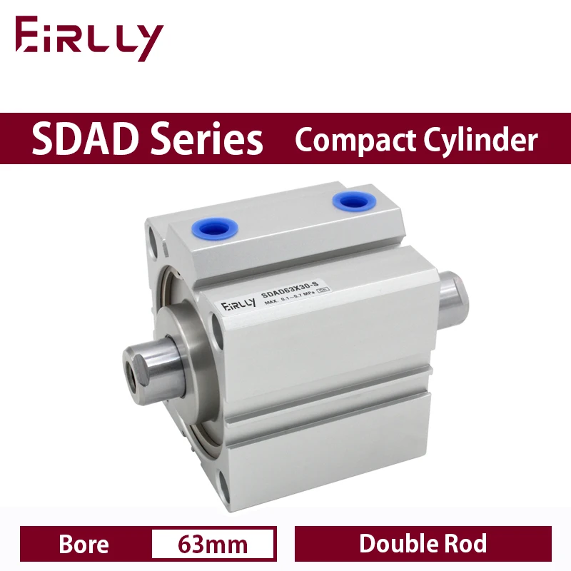 

SDAD series Double rod Compact Cylinder bore 63mm stroke 5~100mm SDAD63X30 SDAD63X35-B SDAD63X50-S SDAD63X50-S-B