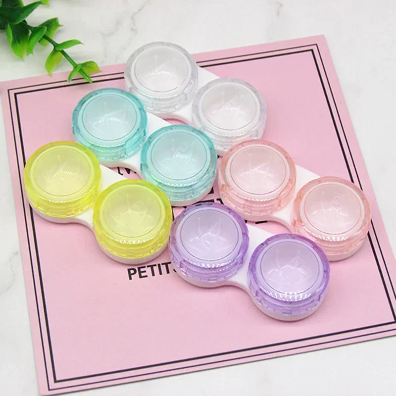 1pc Contact Lens Case Container Accessories Contact Lens Box Contact Lenses Tweezers Suction Stick Eyes Care Tool Kit Case