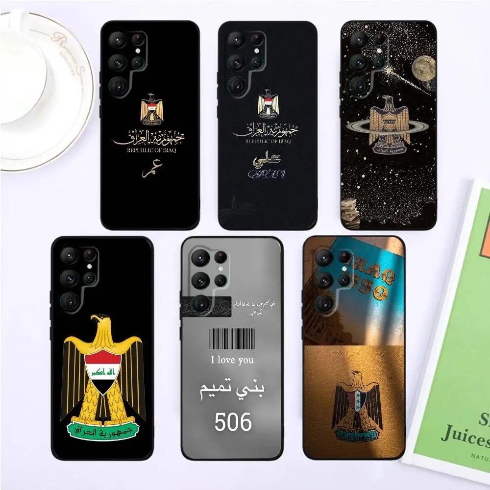 

Чехол для телефона с флагом Нации Ирака для Samsung S25, S24, S23,22,21, Ultra,Pro, S10, S30 Plus, 20 Lite Black Cover