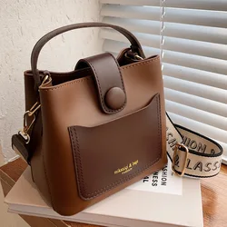 Popular Women's Bag 2024 New Trendy Spring Fashion Handheld Single Shouldered Women's Bag Crossover Versatile Retro Bucket Bag