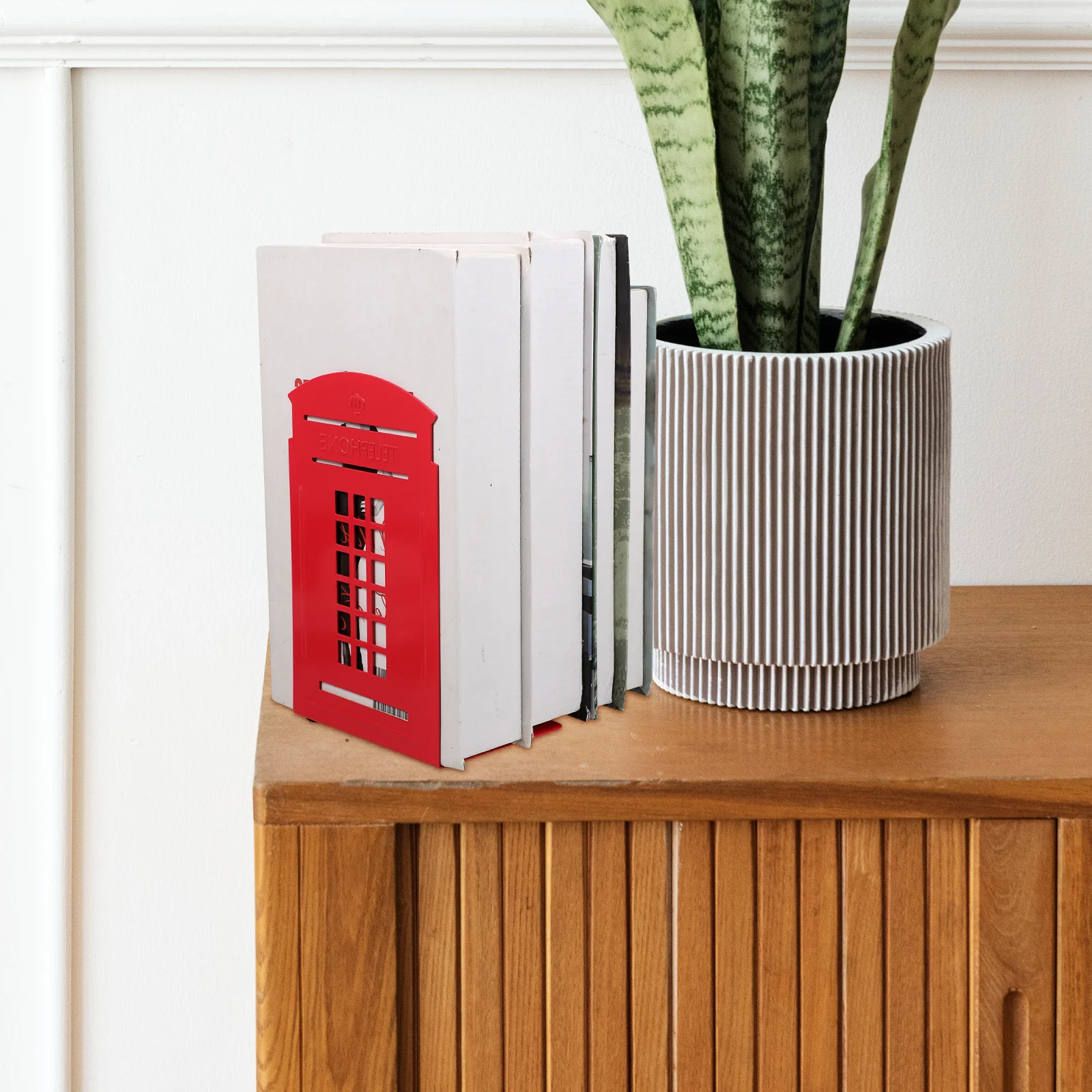 

2Pcs Unique Bookends Metal Vintage Structure for Bookshelf Decor Iron Book Supports Home Study Decoration