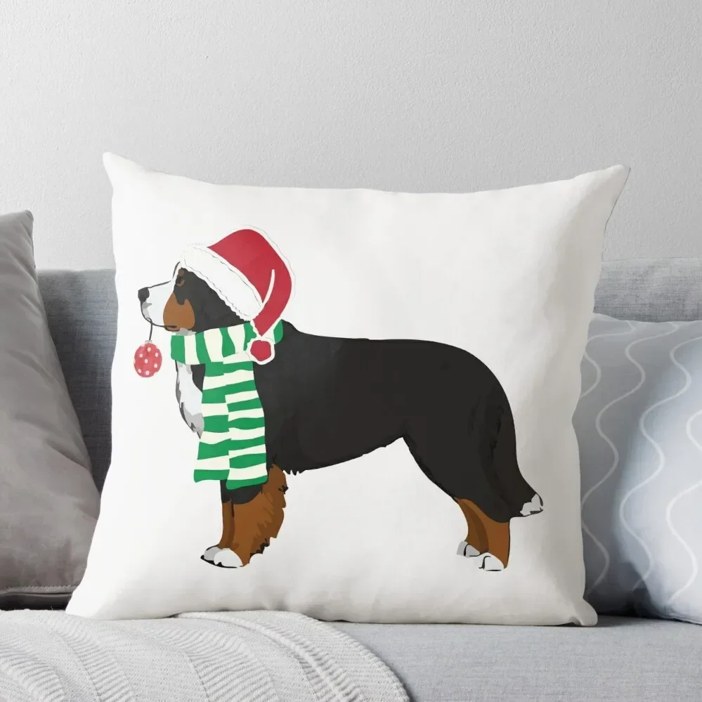 Bernese Mountain Dog - Holiday Christmas Dog Throw Pillow Pillow Cover Cushion Cover Set Luxury Cushion Cover Pillow