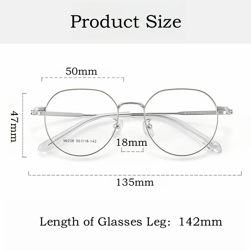 OLLYMURS Ovel خفيفة للغاية موضة وصفات مخصصة قصر النظر نظارات ريترو صغيرة الوجه سبيكة النظارات البصرية إطار النساء النظارات