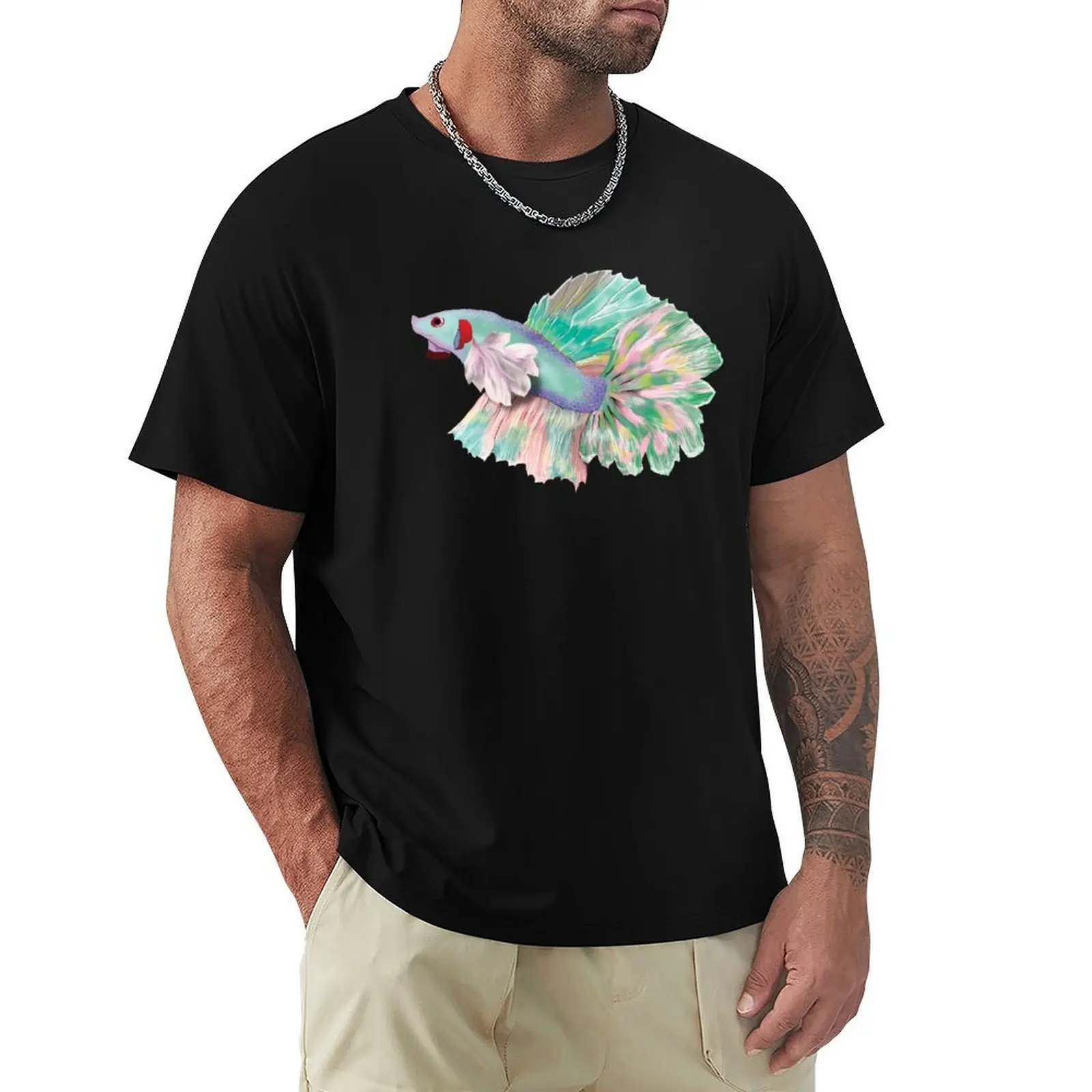

Siamese fighting fish T-Shirt Athletic Quick Dry T-Shirt for Men