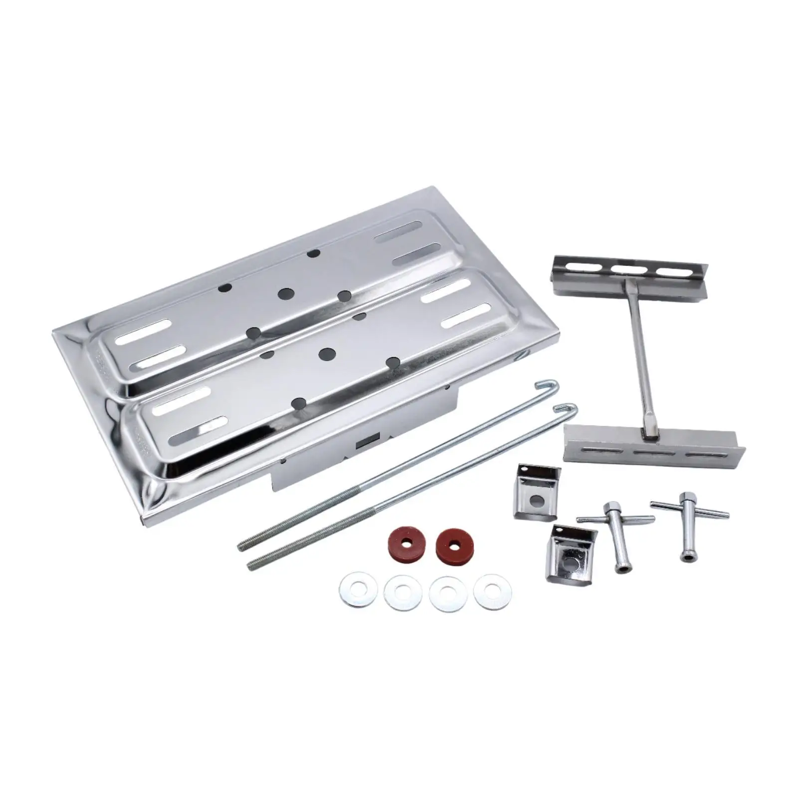 Generic Stainless Steel Battery Tray Holder Utility Heavy Duty Hold Down Kit