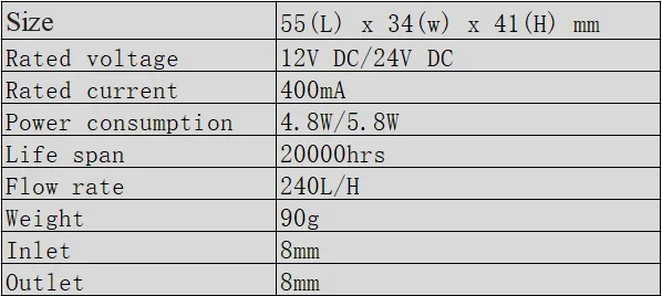 4,8 W 5,8 W 240 l/h leise Aquariumpumpe DC 12 V 24 V Solar bürstenloser Motor Pool Umwälzpumpe Wasserpumpe – Detail 1