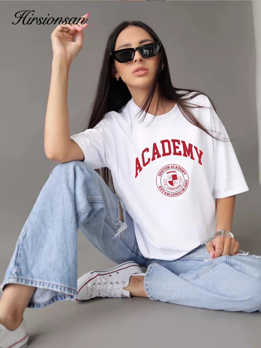 

Hirsionsan 100% Cotton T Shirt Women 2026 Summer New Oversized Solid Tees Casual Elegant Tshirt O Neck Female Loose Tops