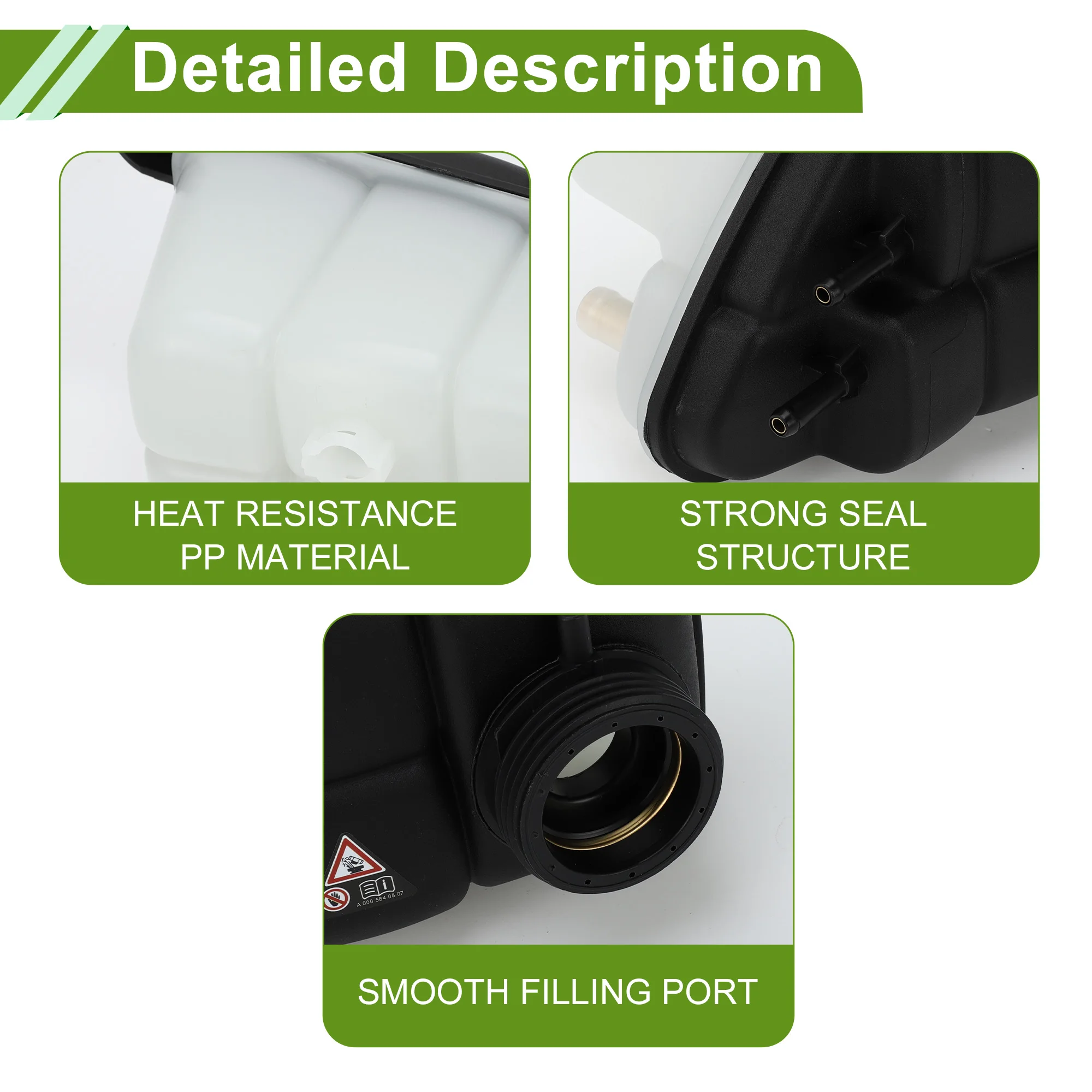 

UXCELL No.2205000149 Резервуар для расширения воды охлаждающей жидкости для Mercedes-Benz CL55 Термостойкая бутылка для резервуара радиатора охлаждающей жидкости