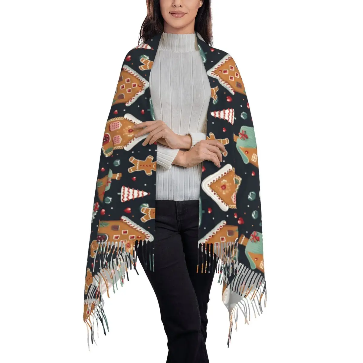 Christmas Delight- Whimsical G - Pashmina Wrap Large avis et prix