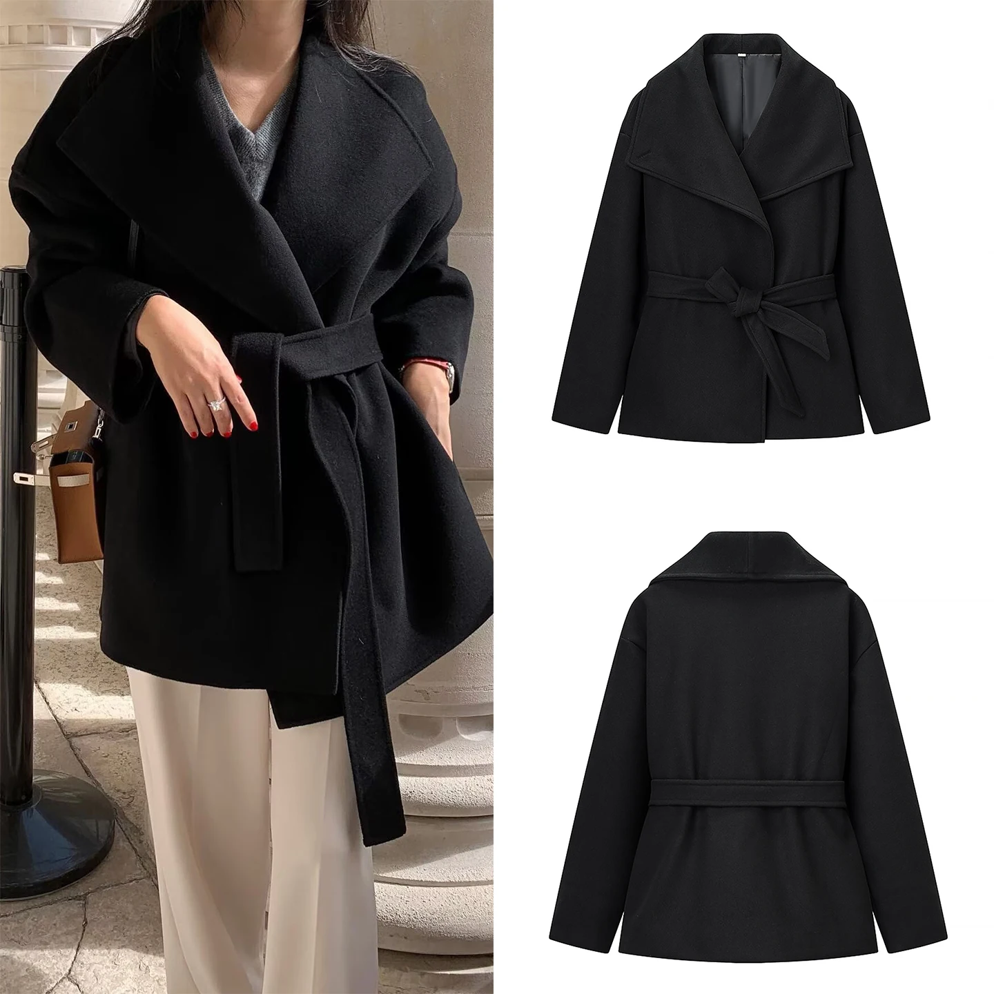 

Новинка осени 2025: Женское шерстяное пальто в повседневном стиле, универсальное, для работы и на каждый день