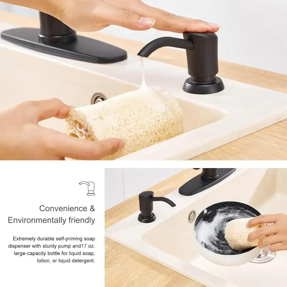 موزع الصابون بالوعة المطبخ ABS زجاجة موزع المنظفات السائل الصابون غسول موزعات الصحافة اليد نوع الفولاذ المقاوم للصدأ رئيس #6