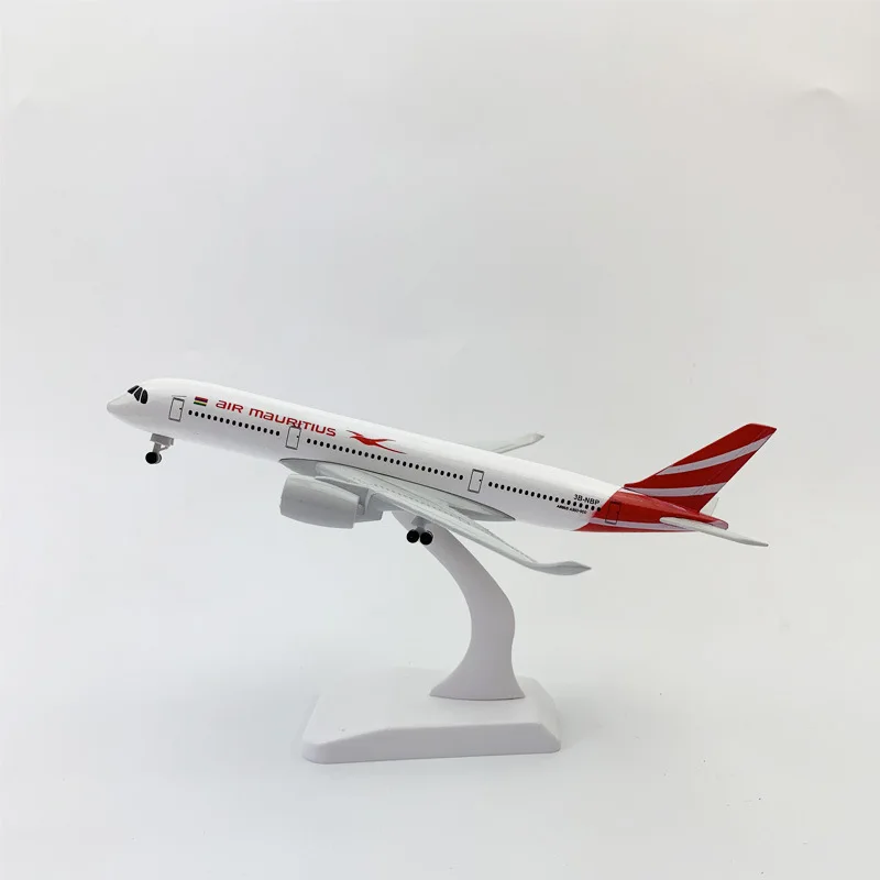 20 سنتيمتر موريشيوس A350 سبيكة معدنية ايرباص لعبة مجسمة مع معدات الهبوط نموذج طائرة واقعية تحصيل