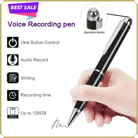 Professional Mini Digital Pen Voice Recorder 8G-128G Business Audio Record Noise Reduce Micro Protable Secret Sound Dictaphone