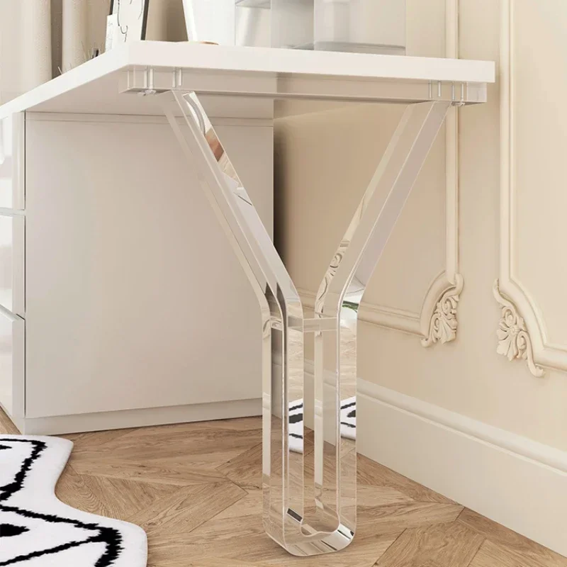 Acrylic Transparent Table Leg Suspension Vanity Table Foot Support Frame Rock Plate Island Bar Side Furniture Support Leg