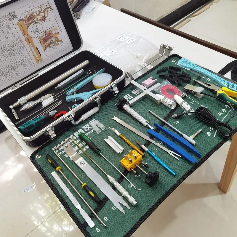 Piano repair kit, commonly used tools for tuning and repair