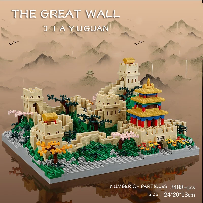 The Great Wall Building Blocks Beautiful Chinese Castle Architecture Building Bricks Assembly Toy Kids Gift Adults Present Gifts