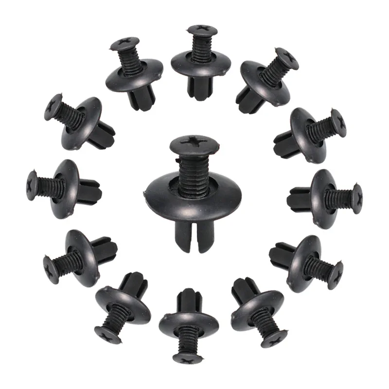 1000pcs Universal Car Bumper Fender 8mm Hole Plastic Rivets Fasteners Screw Car Fastener Clips for Toyota Focus Kia Nissan
