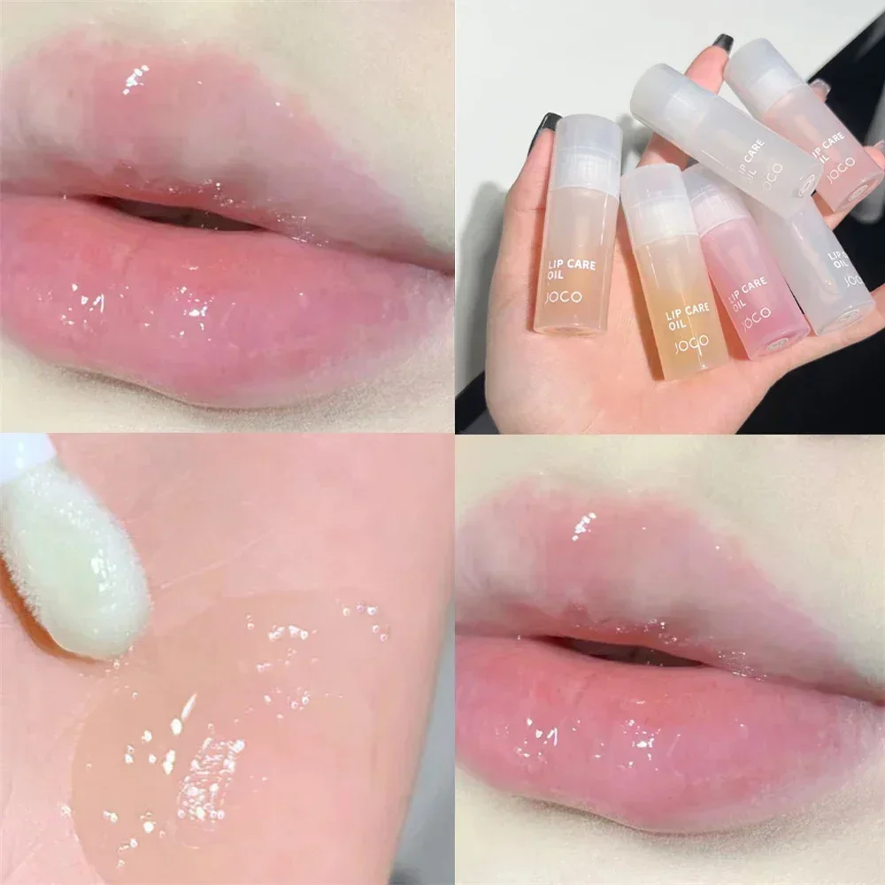 Moisturizing Lip Gloss Lip Balm Nourishing Anti-wrinkle Anti-cracking Unisex Lip Oil White Peach Sleep Lips Care Big Brush Head