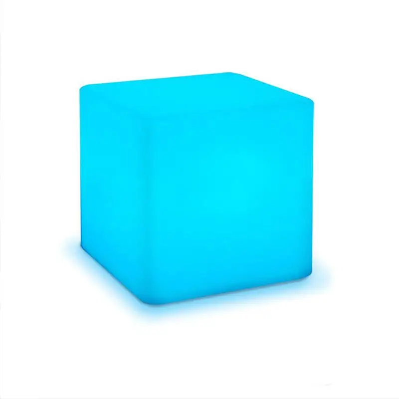 

Waterproof Led Lawn Lamp Cube Chair Bar Light Outdoor Lighting Party Wedding Ktv Luminous Rechargeable Stool With Remote Control