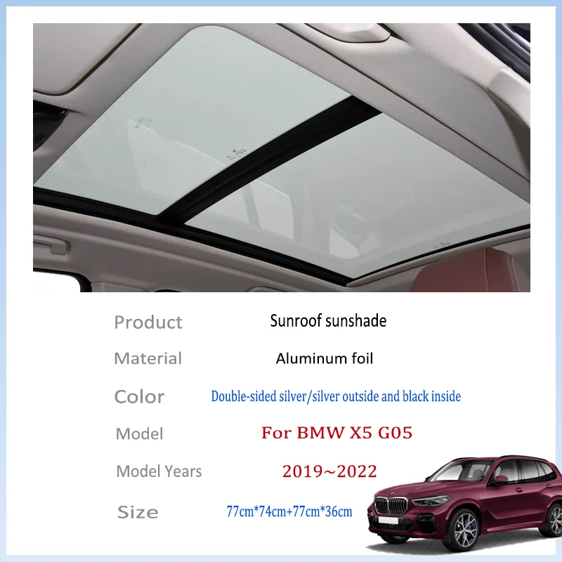 For BMW X5 G05 2019~2022 2020 2021 Car Sun Shades Cover Auto Sunroof Sunshade Protector Anti-UV Heat Isolate Accessories Tools