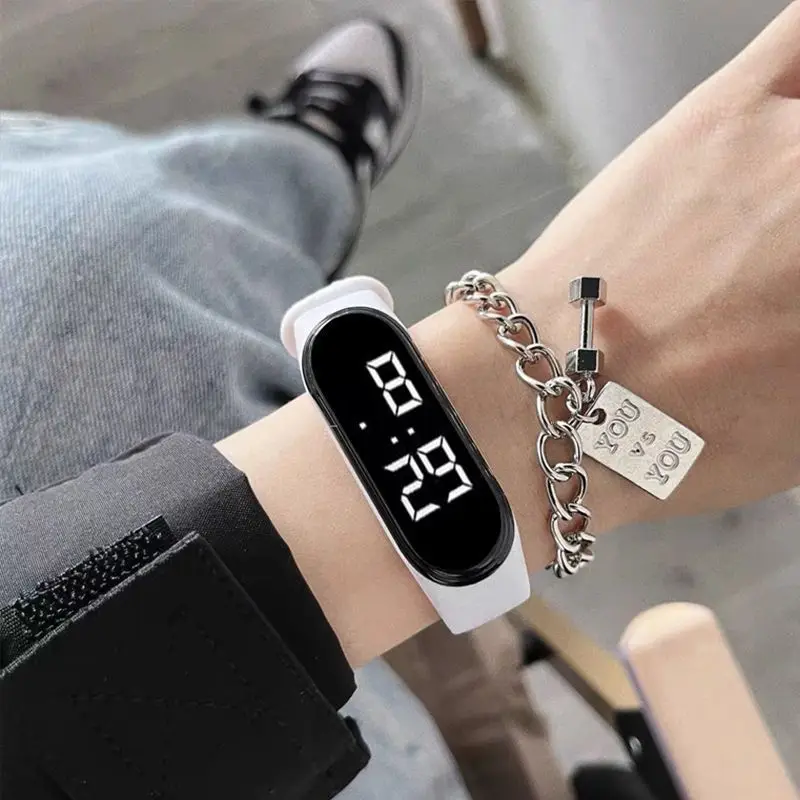 Rubber Luminous Waterproof LED Children's Electronic Watch Casual Fashion Creative Outdoor Sports Student Electronic Watches - Image 2