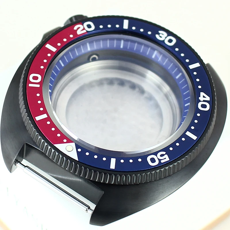 44 มม.สีดํานาฬิกา Sapphire สําหรับ Modified Abalone Seiko NH35 NH36 NH34 NH38 การเคลื่อนไหว 28.5 มม.Blue Chapter แหวน 4.1 Oclock