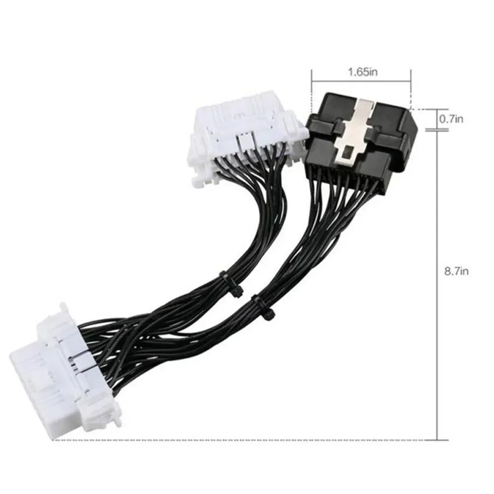 16 Pin OBD2 OBDii OBD 2 Splitter Extension Cable One Male To TWO Female Y Cable OBD2 Splitter OBD2 Extension for Icar3 ELM 327