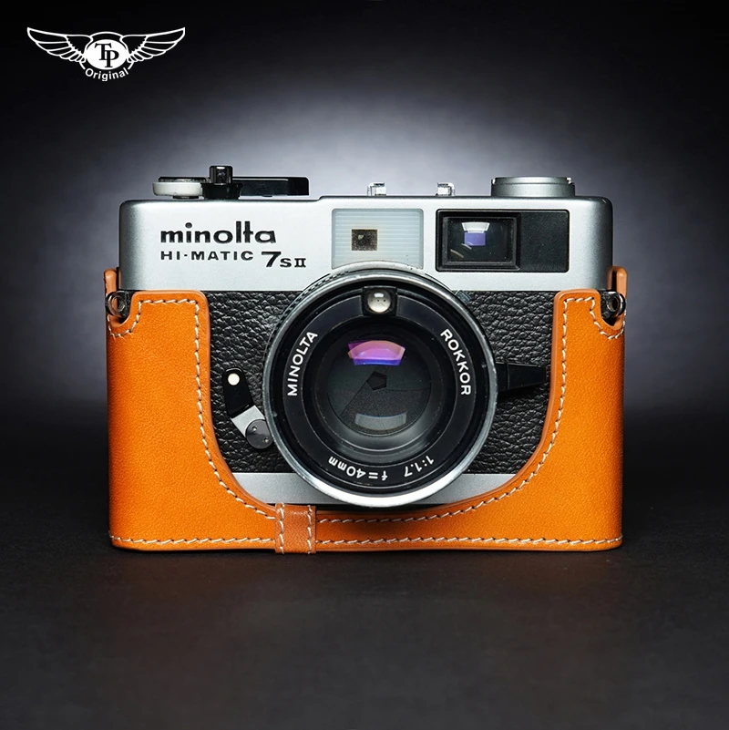 

Получехол для камеры из натуральной кожи, чехол для камеры Minotla hi-Matic E