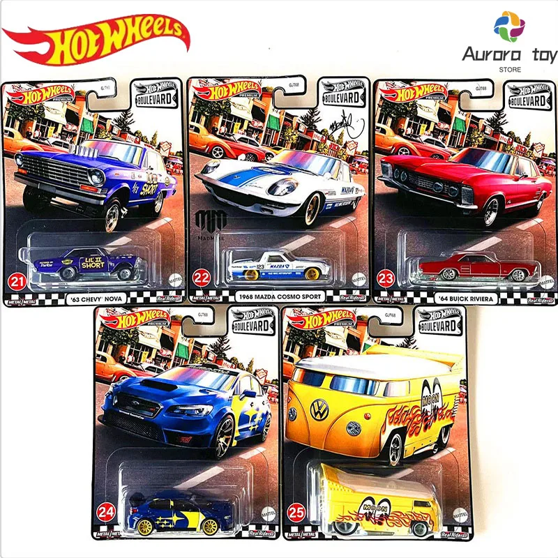 Hot Wheels Auto Model Boulevard 5-serie Mazda Subaru Nissan GJT68 Collectie Legering Auto Model Ornament Jongen Verjaardag Speelgoed Cadeau