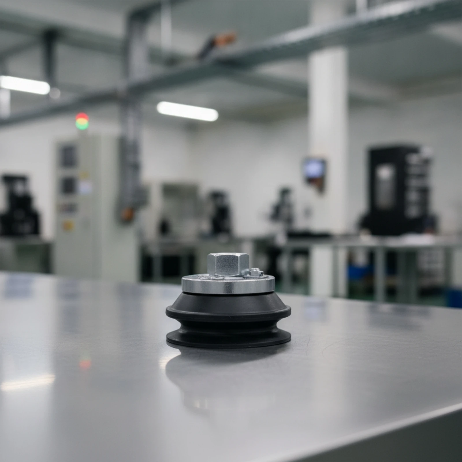 Suction Cup with Metal Plate Pneumatic Bellows Suction Cup Two-Tone Durable for Automation, Material Handling