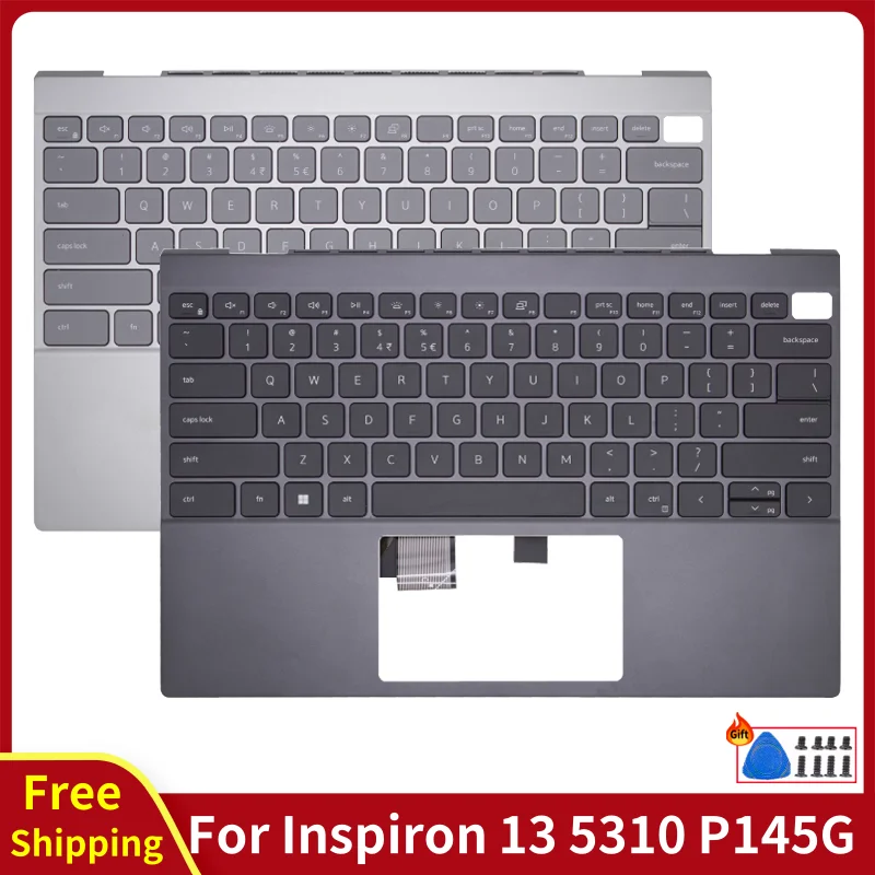 Laptop Accessories Keyboard Cover - オリジナル Inspiron 13 5310 P145G 新しいラップトップ米国バックライト付きキーボードパームレストアッパートップカバー交換アクセサリーケース