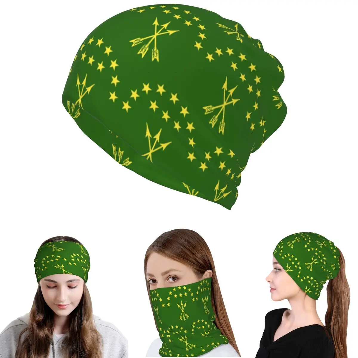 

Adiga Flag Gift For Circassian Great Adygea Bandana Neck Gaiter Magic Scarf Multi-use Balaclava Beanies Hat Unisex Adult