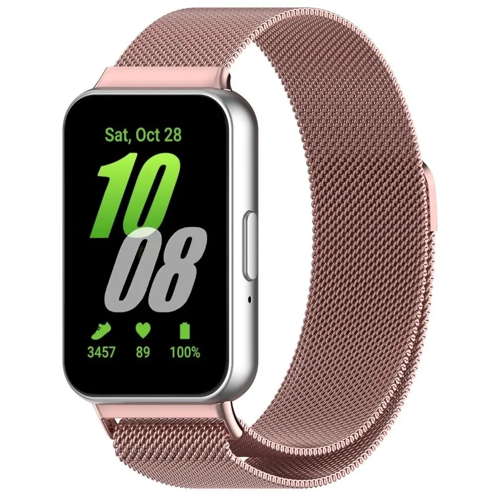 New Replacement Metal Strap Milanese Stainless Steel Watchband Wrist Accessories Bracelet for Samsung Galaxy Fit 3 Smart Watch