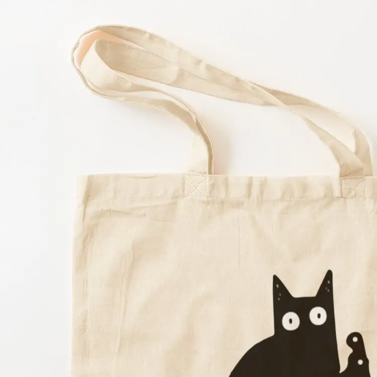 Black Cat What Knife T-ShirtBlack Cat With Knife Red Blood What Tote Bag shopper bag women Beach bag woman shopping