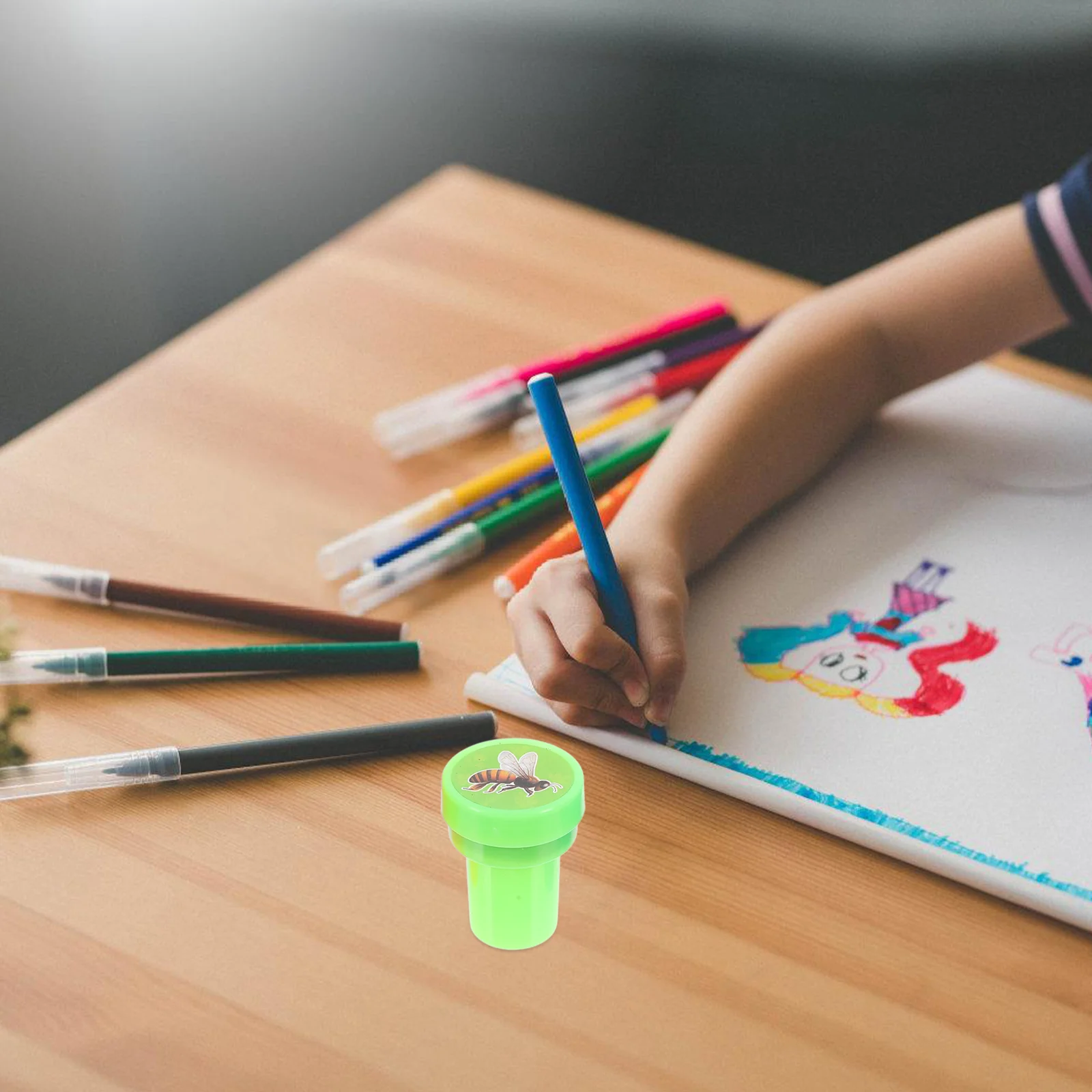 Sellos de piezas para niños pequeños, sellos de dibujos animados para decoración de Halloween, 10 unidades