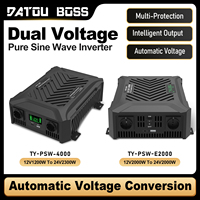 DATOUBOSS Portable Car Inverter 1200W 2000W 3000W Pure Sine Wave Dual Voltage Inverter 12V to 24V Auto Switching Solar Inverter
